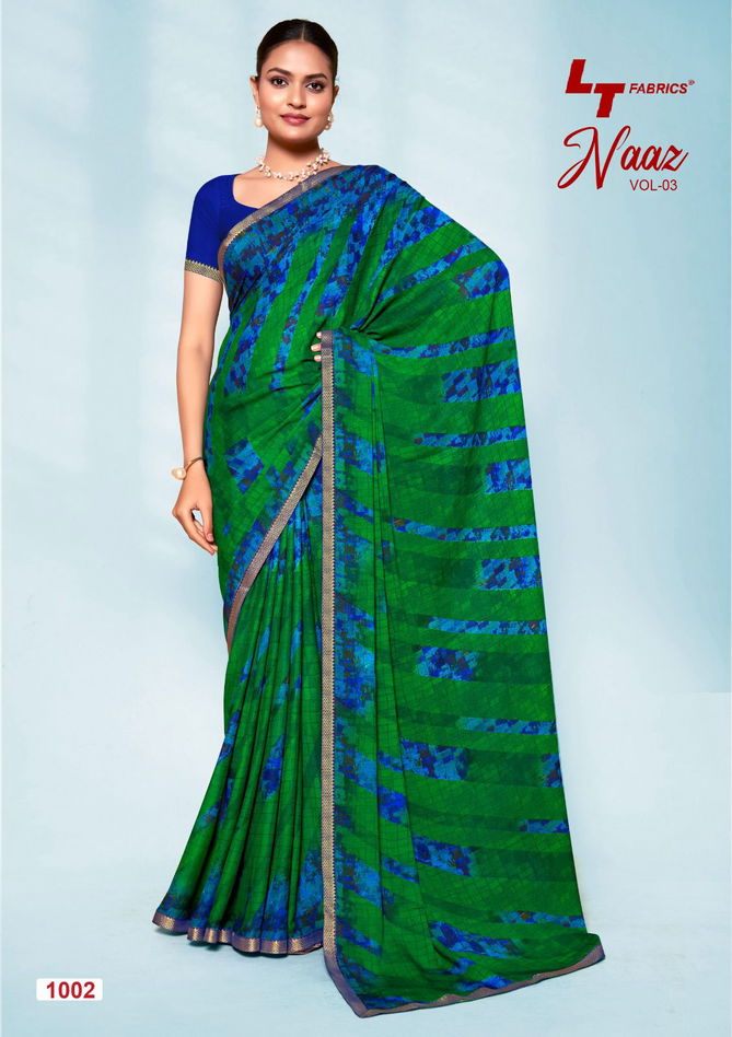 Naaz 03 By Lt Daily Wear Micro Printed Sarees Wholesale Price In Surat